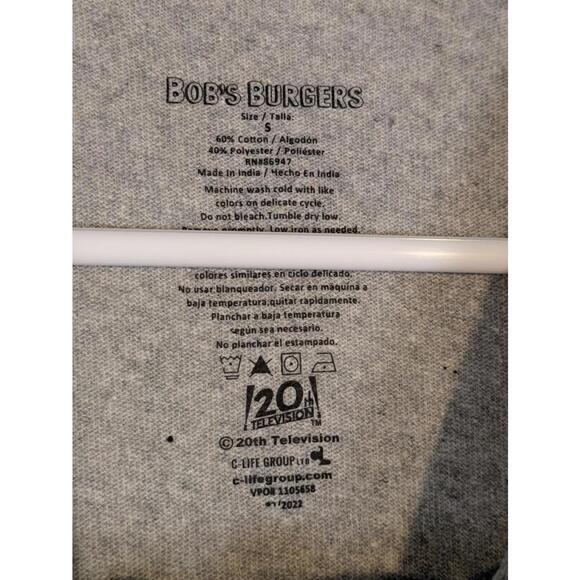 Bobs Burgers Family Graphic Cartoon TV Show T-Shirt Mens Small Gray Heather - Picture 5 of 7